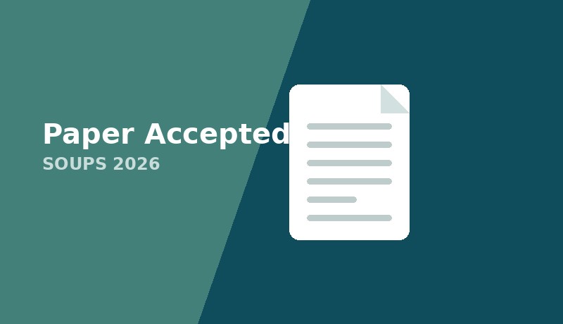 Paper accepted graphic: SOUPS 2026